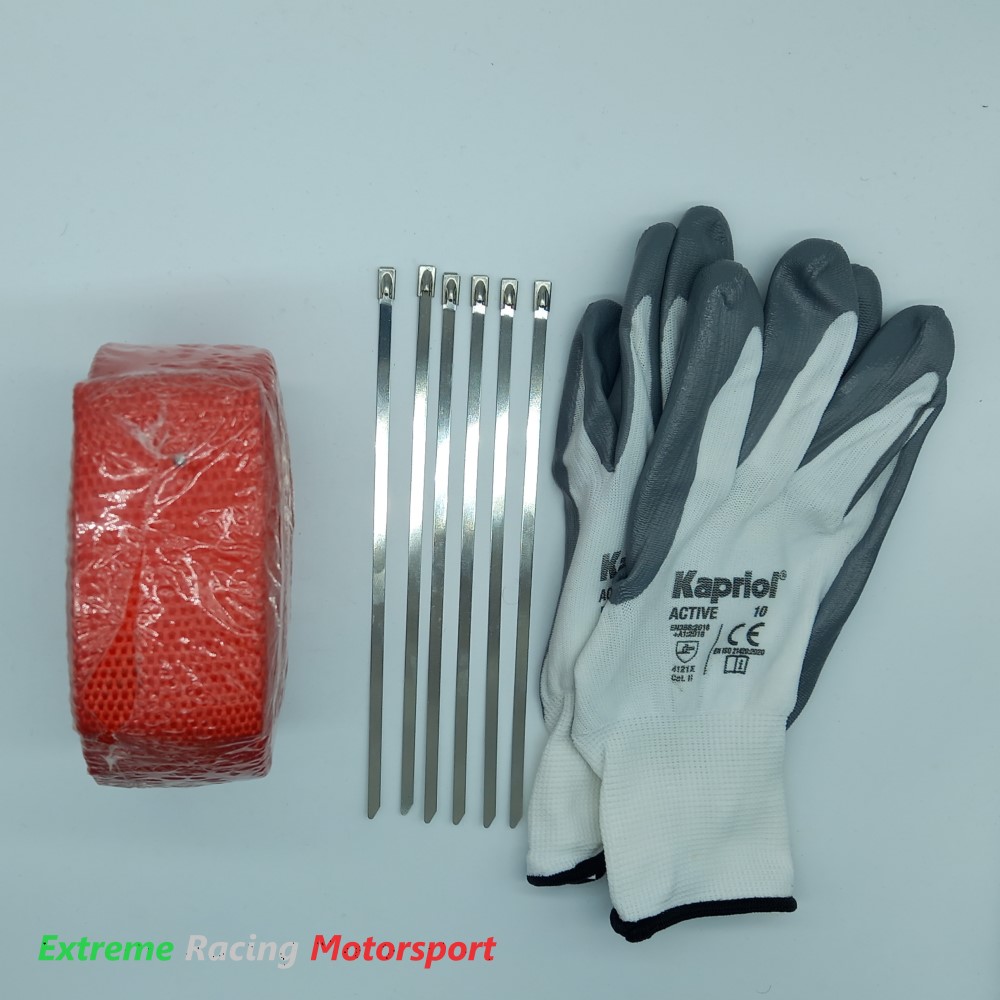 Xtreme Racing Impianto Carburante e Regolatori di Pressione Benda Termica 10 m rossa per scarico