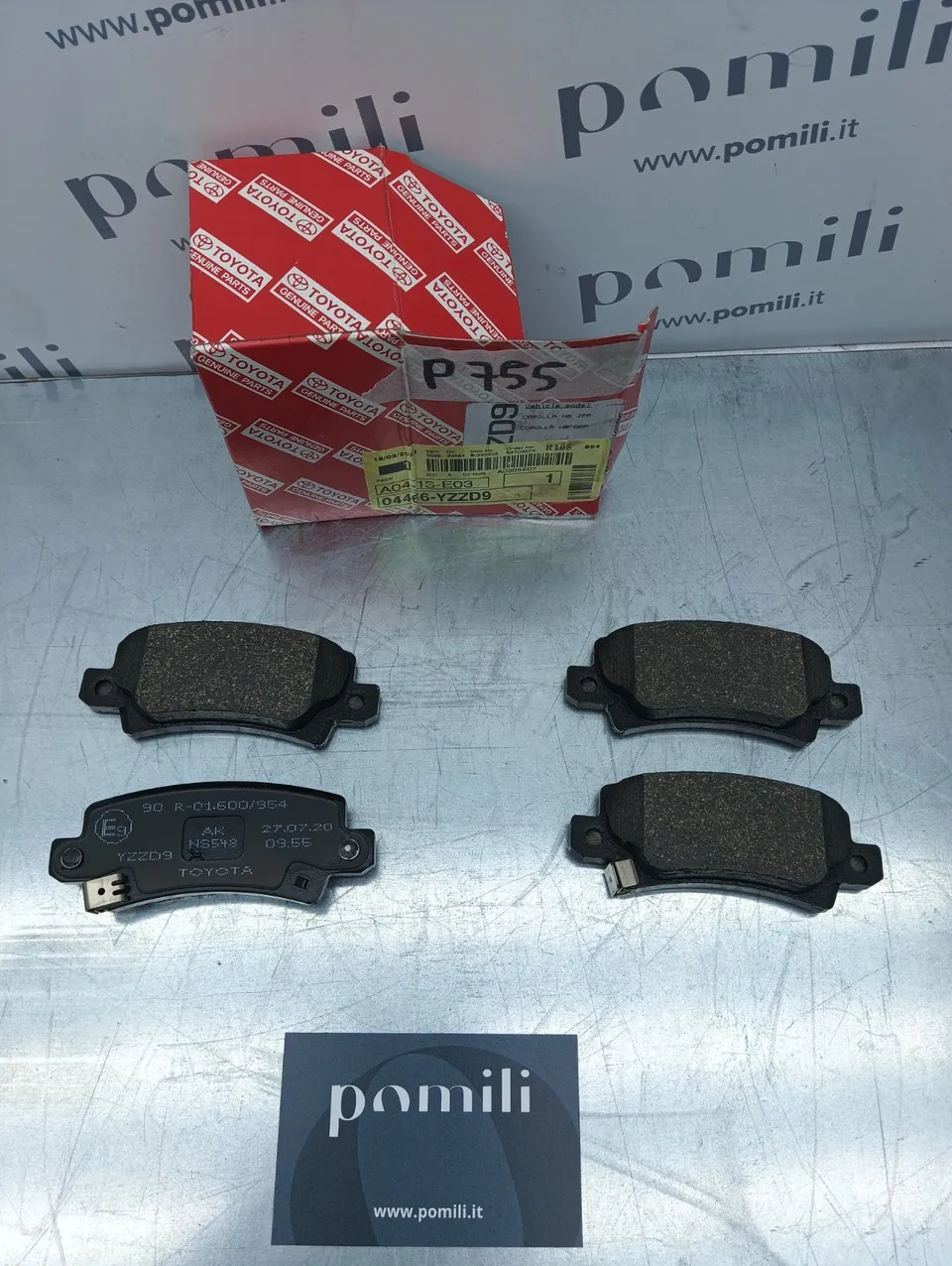 Pomili Freni e ricambi Kit pastiglie freni Toyota Corolla 04466-YZZD9 nuovo