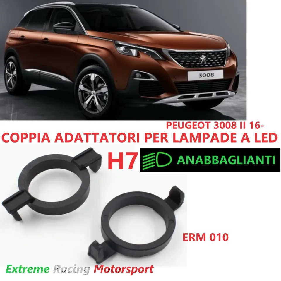 Xtreme Racing Accessori per Illuminazione LED ERM010 adattatori H7 Peugeot 3008 II