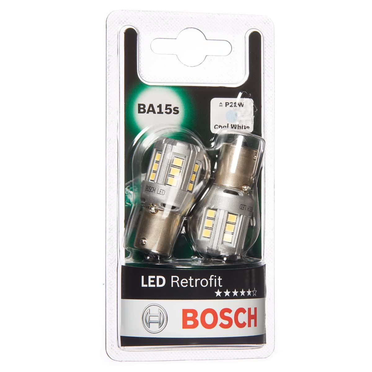 Bosch HCP Pure Light P21W lampadine BA15s 12 V 21 W confezione da 2