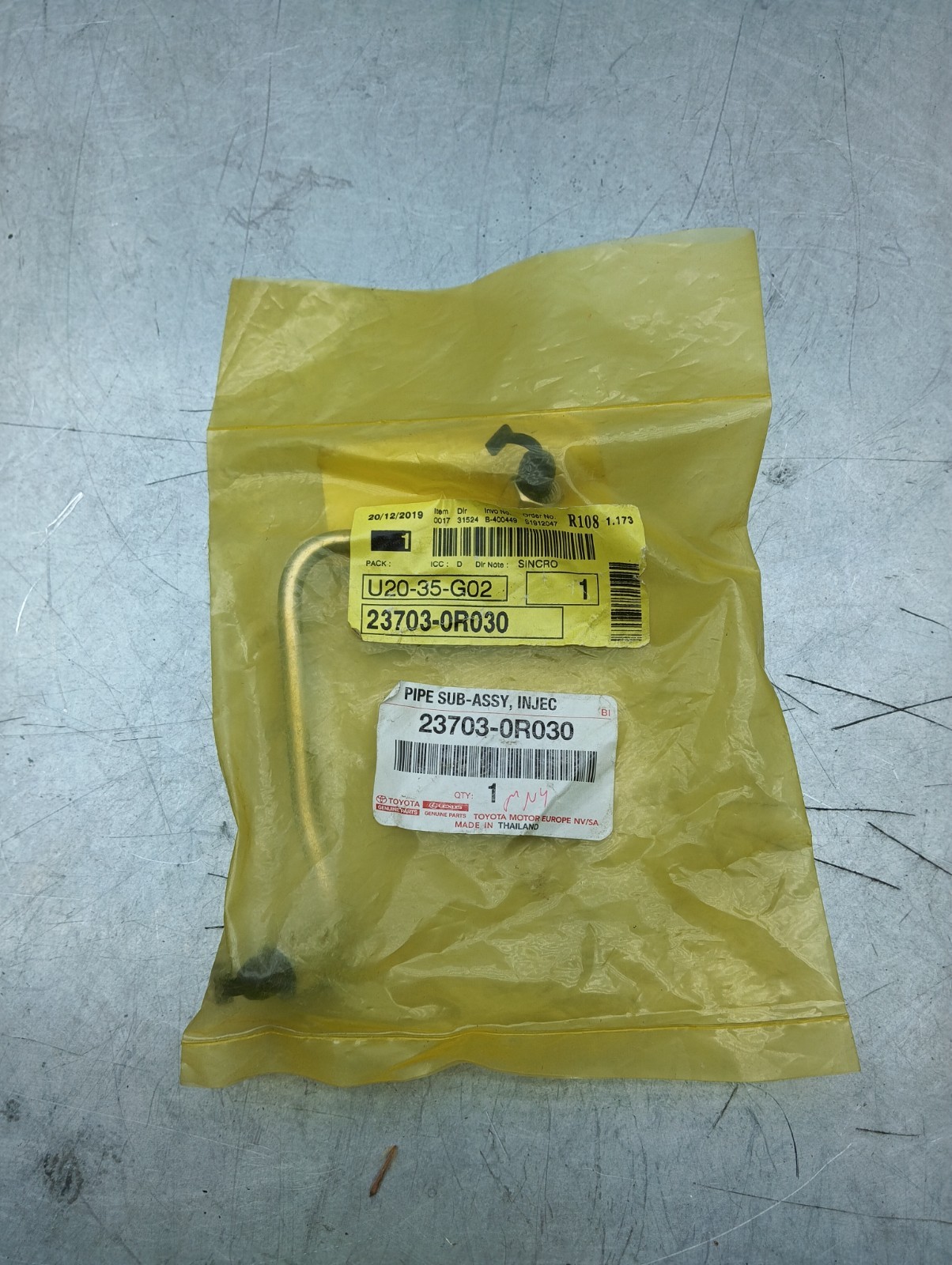 Pomili Alimentazione e scarico Tubo iniezione carburante Toyota 23703-0R030