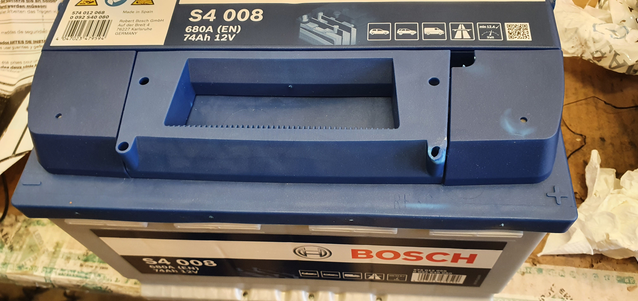 Bosch Batterie S4008 batteria auto 74 Ah 680 A 12 V