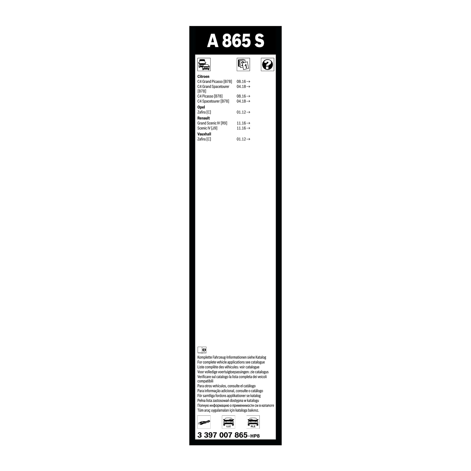 Bosch Spazzole tergicristallo 3397007865 anteriori 800/700 mm, set 2
