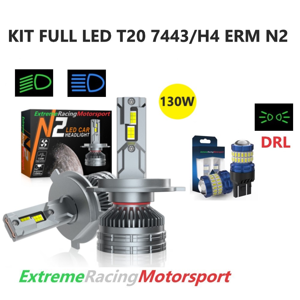 Xtreme Racing Kit Illuminazione LED ERM N2 lampade T20 7443/H4 6000K