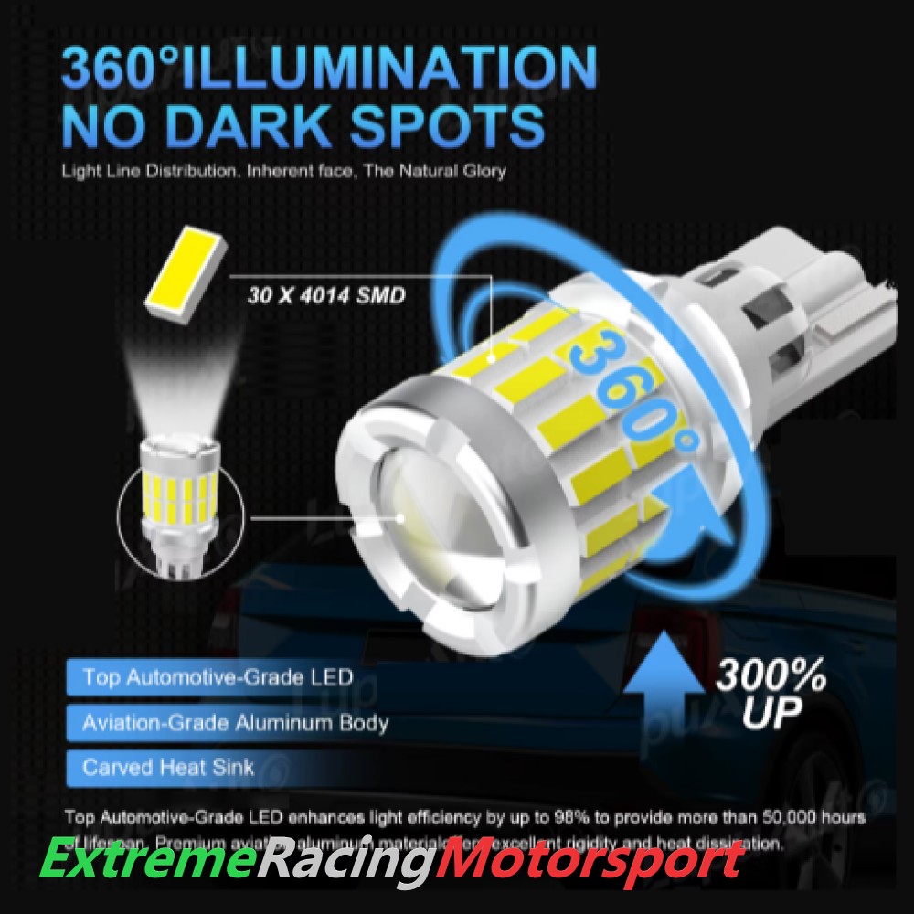 Xtreme Racing Lampadine LED T15 W16W lampadina retromarcia 12 V bianca