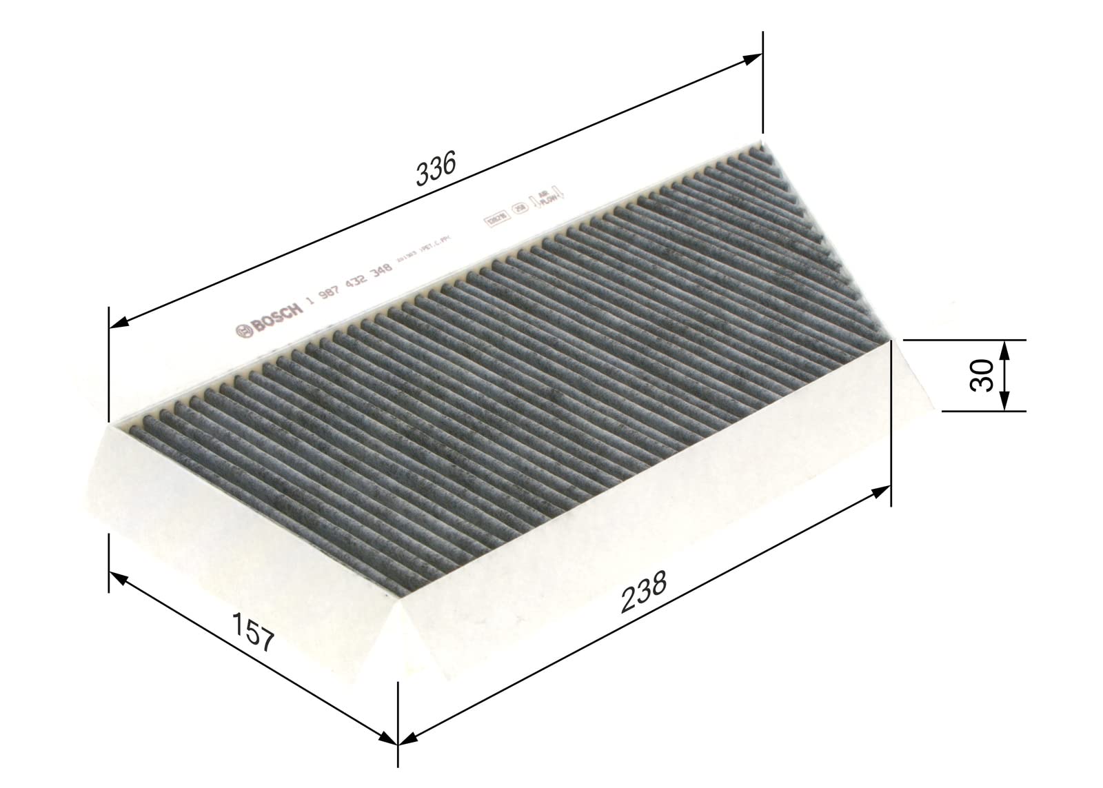 Bosch HCP Filtri 1987432348 filtro abitacolo a carboni attivi
