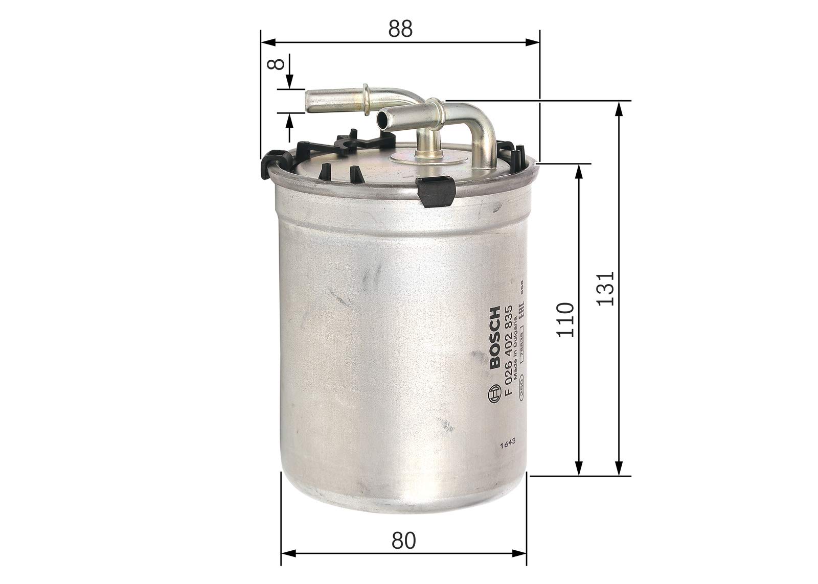 Bosch Filtri F026402835 filtro carburante diesel in linea