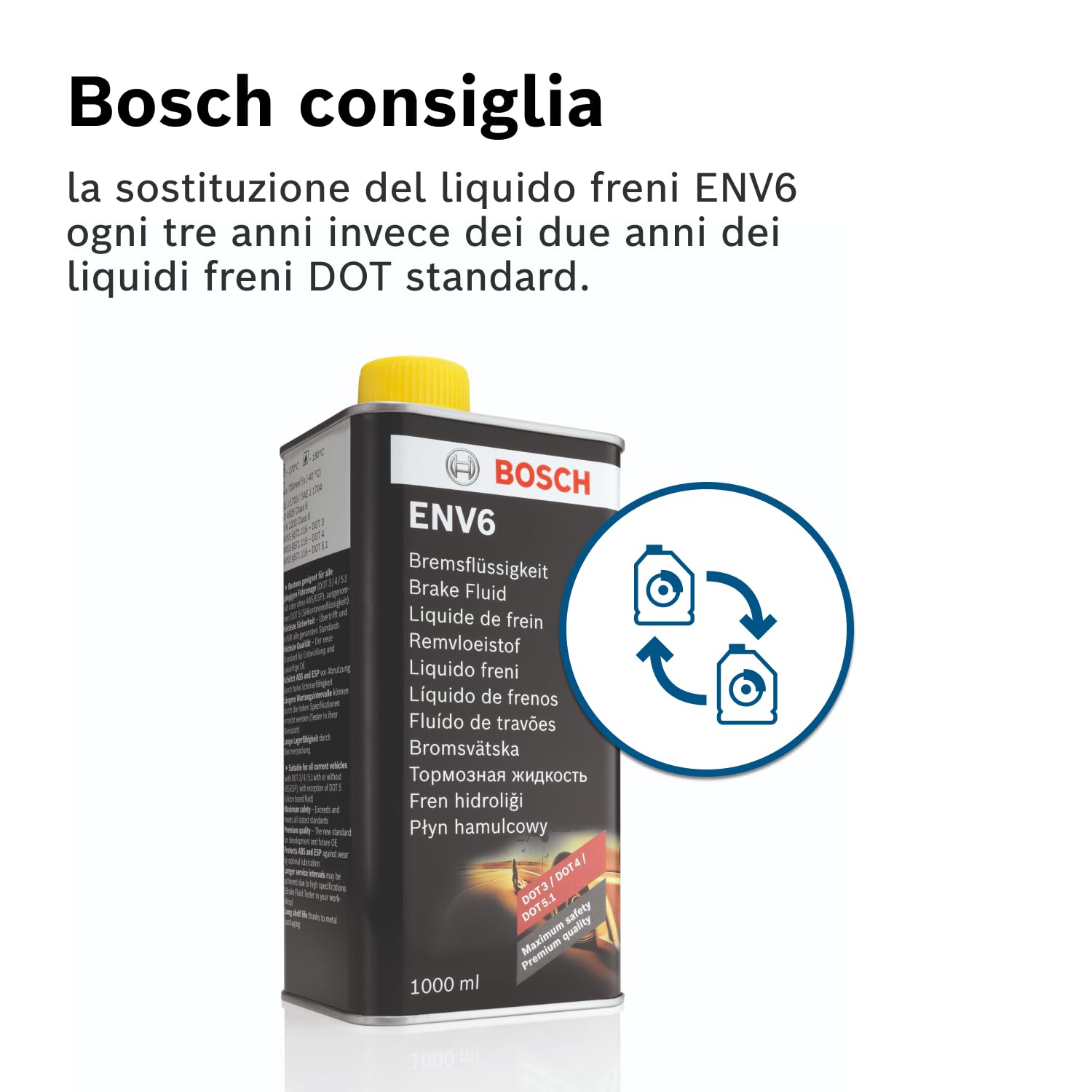 Bosch HCP Sistema frenante ENV6 liquido freni 1 L DOT 3 4 5.1