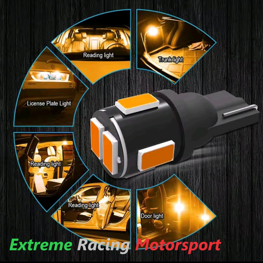 Xtreme Racing Lampadine LED ERM 6L Led T10 w5w Orange lampadine arancioni CANBUS coppia