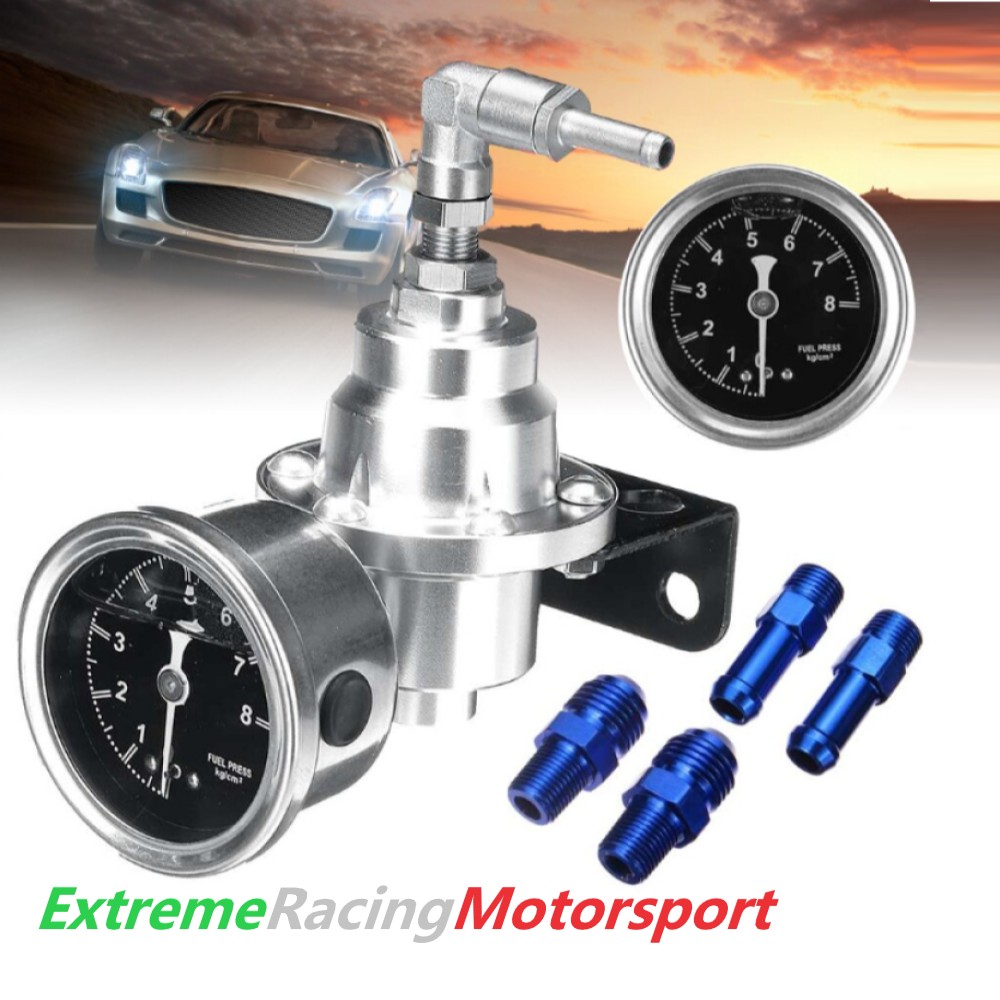 Xtreme Racing Impianto Carburante Regolatore pressione benzina Silver 0-8 bar