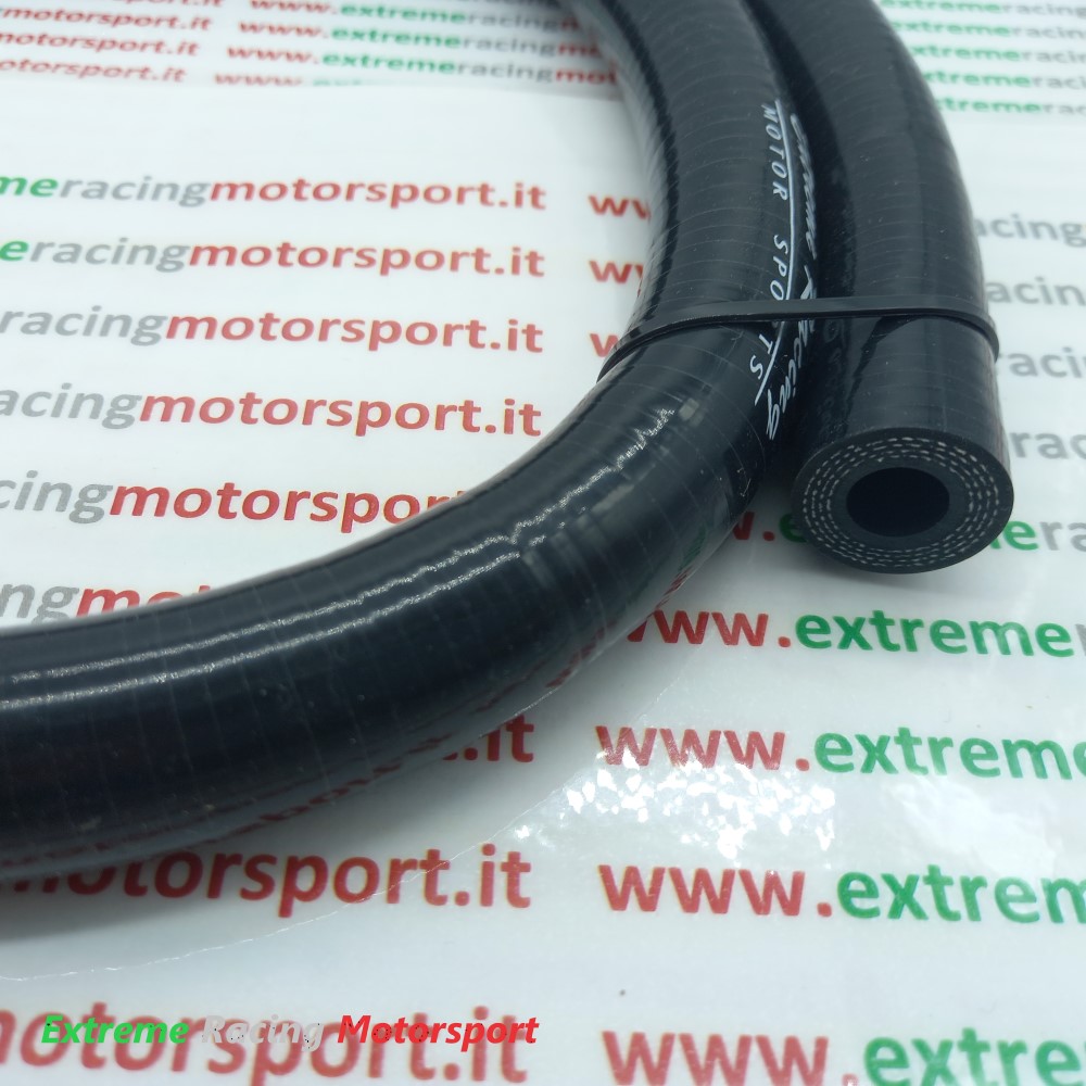 Xtreme Racing Impianto Carburante e Regolatori di Pressione Tubo siliconico racing 8 mm nero 1 m rinforzato