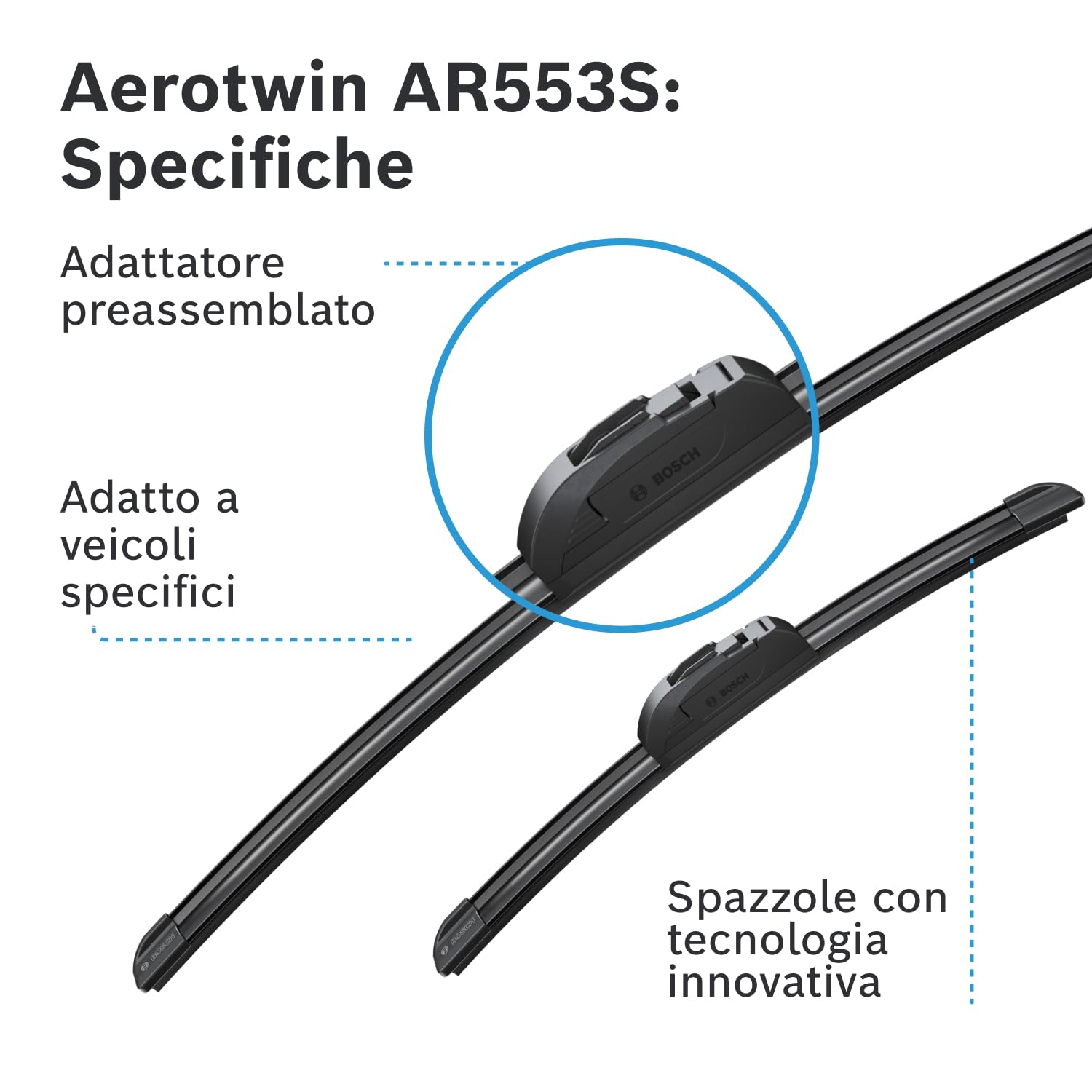 Bosch Spazzole tergicristallo AeroTwin 3397007589 2 pezzi con spoiler