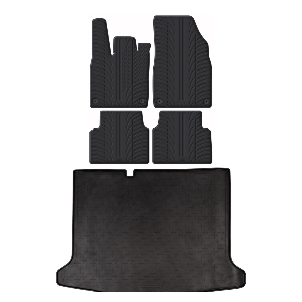 Travall Bundles VW ID.3 Rubber Boot Liner e Car Mats 2020-in poi