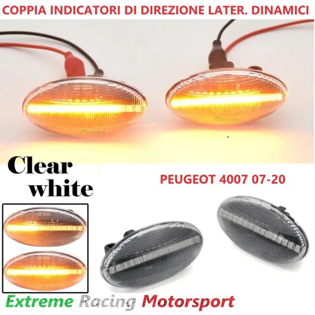 Xtreme Racing Indicatori di Direzione LED Peugeot 4007 07-13 frecce fumé coppia