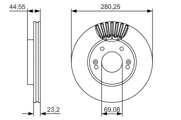 Bosch HCP Sistema frenante BD1699 dischi freno anteriori 2 pezzi rivestiti