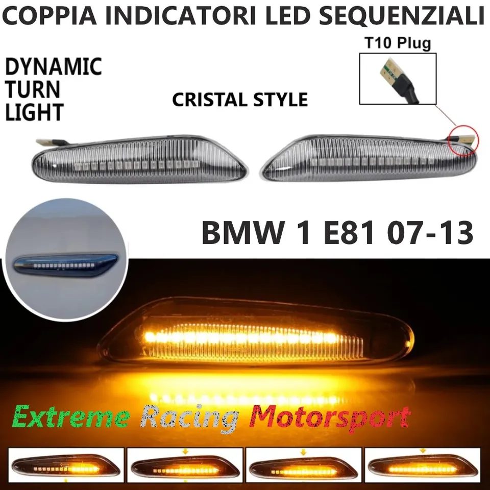 Xtreme Racing Indicatori di Direzione LED Dinamici BMW 1 E81 07-13 fumé 2 pezzi