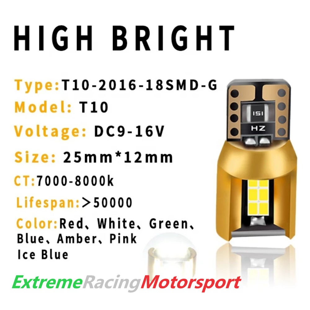 Xtreme Racing Lampadine LED ERM T10 Evo 2 lampadine arancioni 2 pezzi