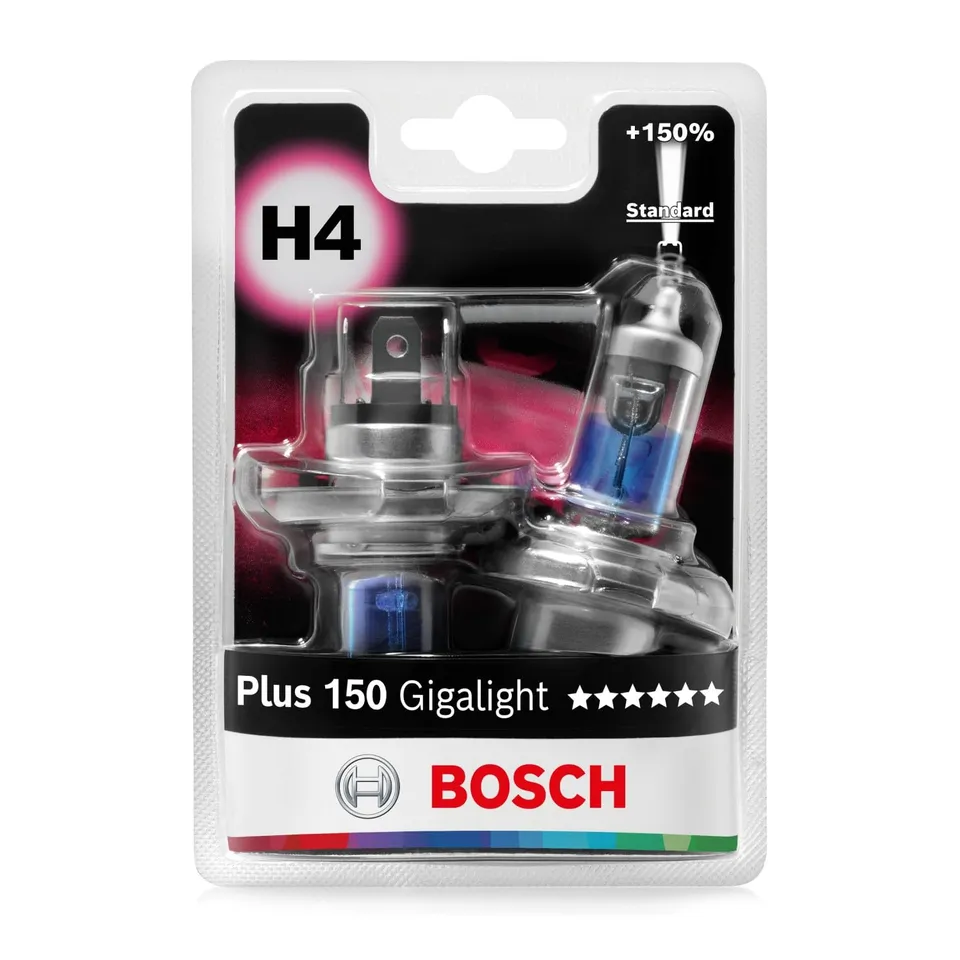 Bosch Lampadine e illuminazione 1987301430 lampadina H4 Plus 150 Gigalight 1 pezzo 12 V