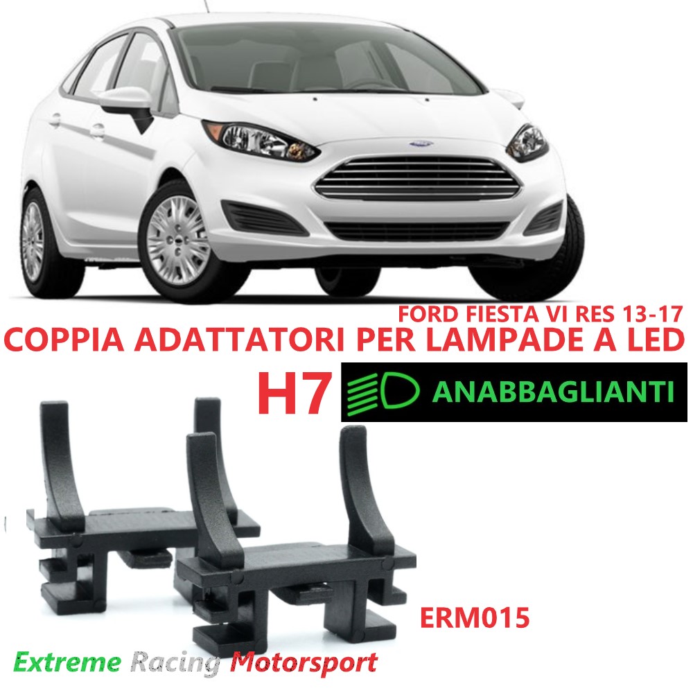 Xtreme Racing Accessori per Illuminazione LED ERM015 adattatori H7 Ford Fiesta VI Restyling 2013-2017 coppia