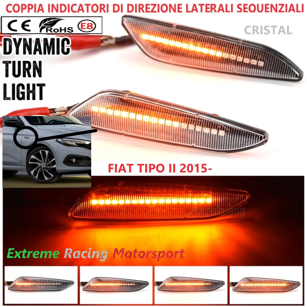 Xtreme Racing Indicatori di Direzione LED Indicatori direzione Led Dinamici Fiat Tipo II 2015- frecce dinamiche