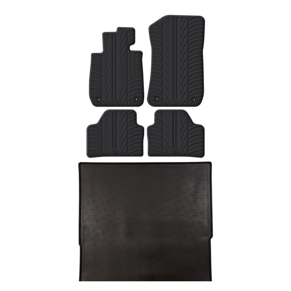 Travall Bundles BMW X1 tappetini e vasca baule in gomma 2009-2015