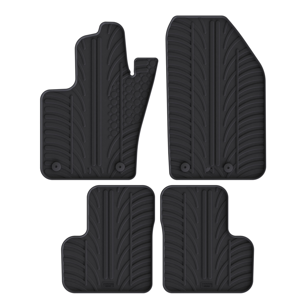 Travall Car Mats Fiat 500X Rubber Car Mat 2014-2024 in gomma su misura