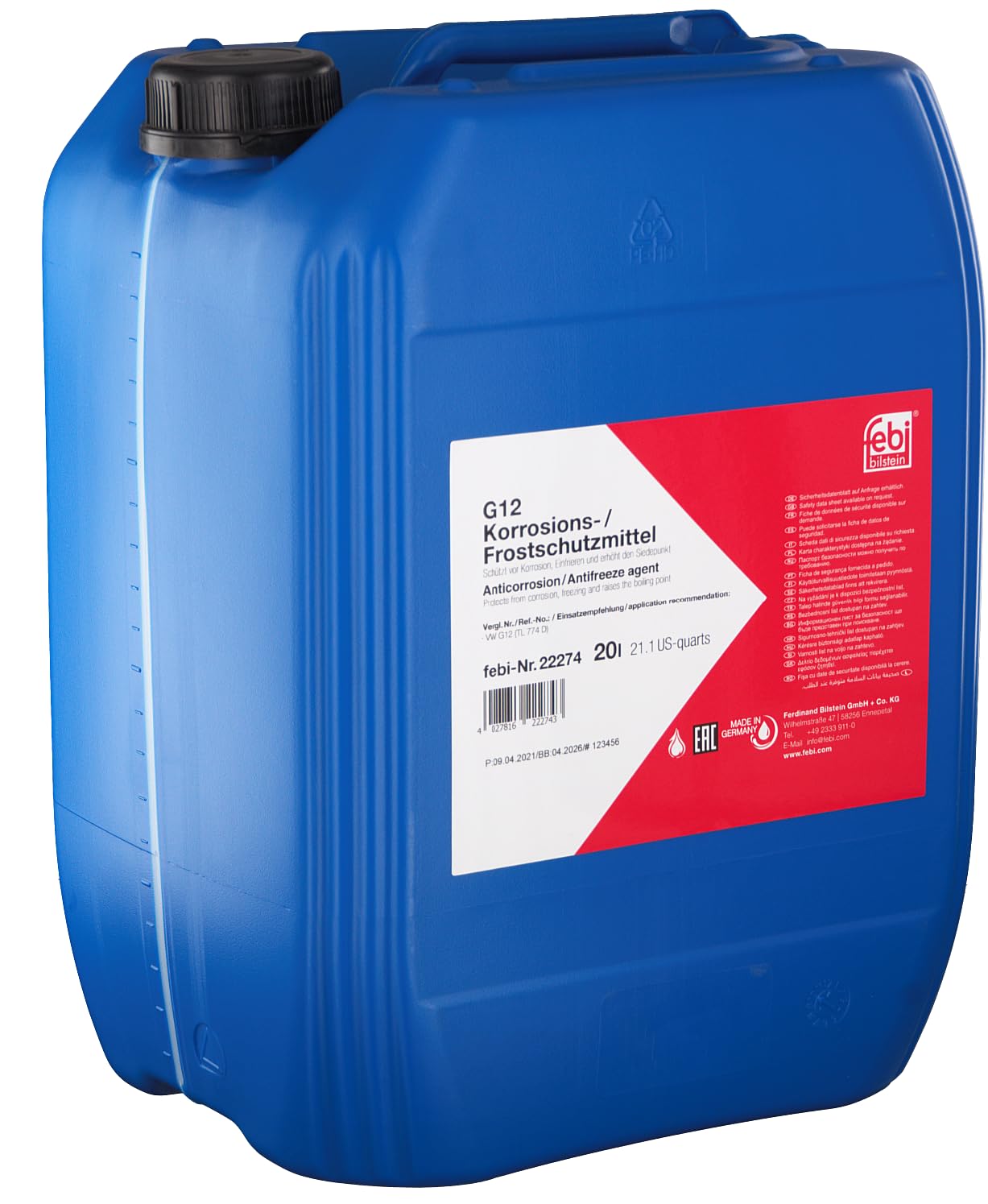 febi Fluidi 22274 antigelo 20 L rosso concentrato