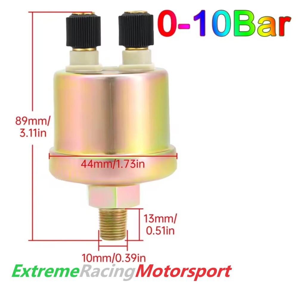 Xtreme Racing Bulbo Pressione Olio Motore 0-10 Bar