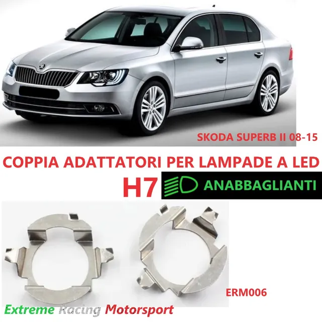 Xtreme Racing Accessori per Illuminazione LED ERM006 adattatori H7 Skoda Superb II