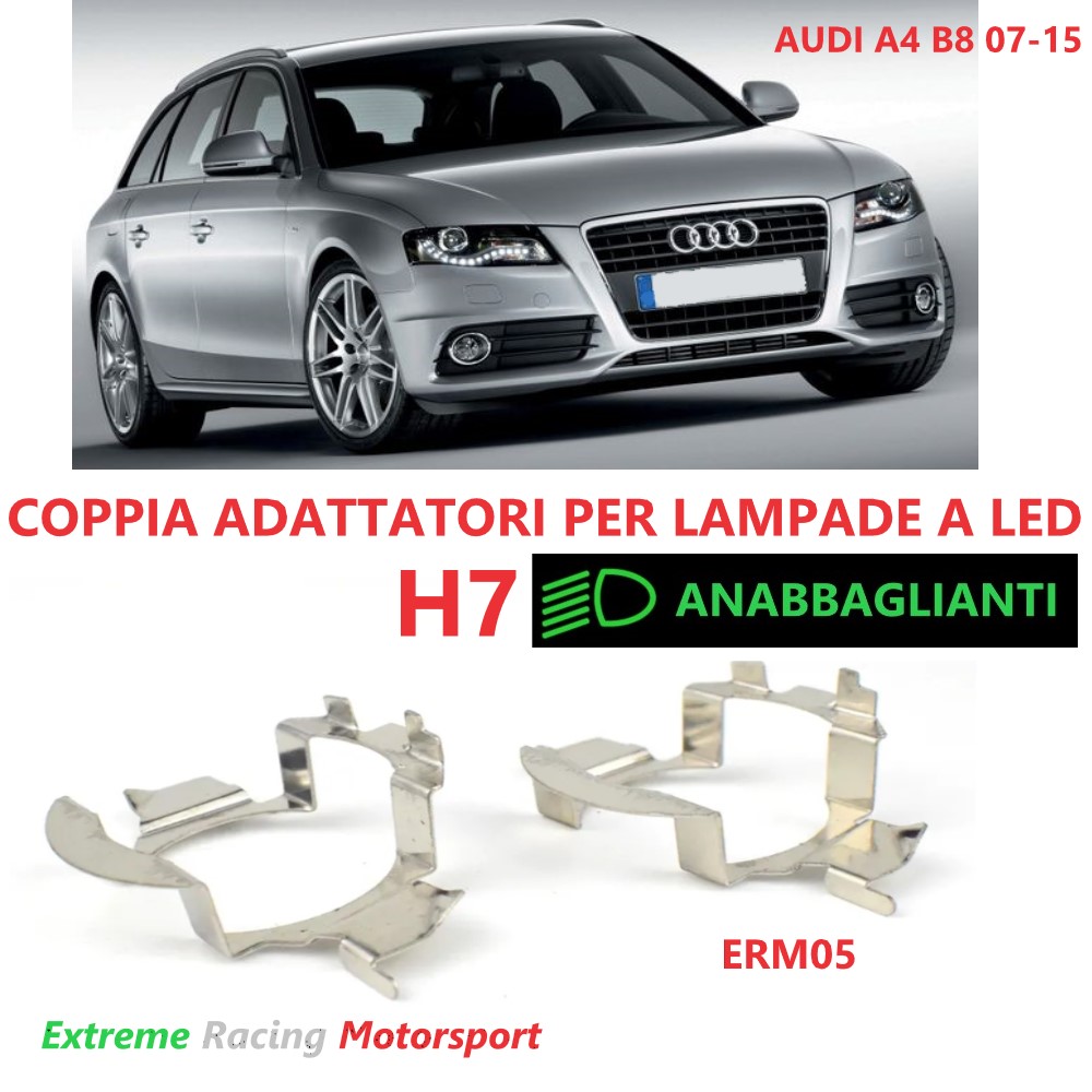 Xtreme Racing Accessori per Illuminazione LED ERM005 adattatori H7 metallo coppia