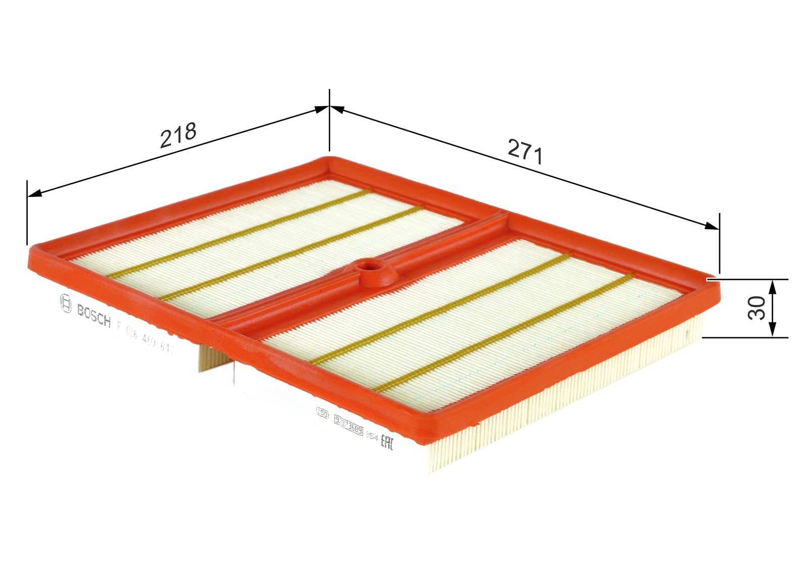 Bosch HCP Filtri F026400611 filtro aria elemento 271x218x30 mm