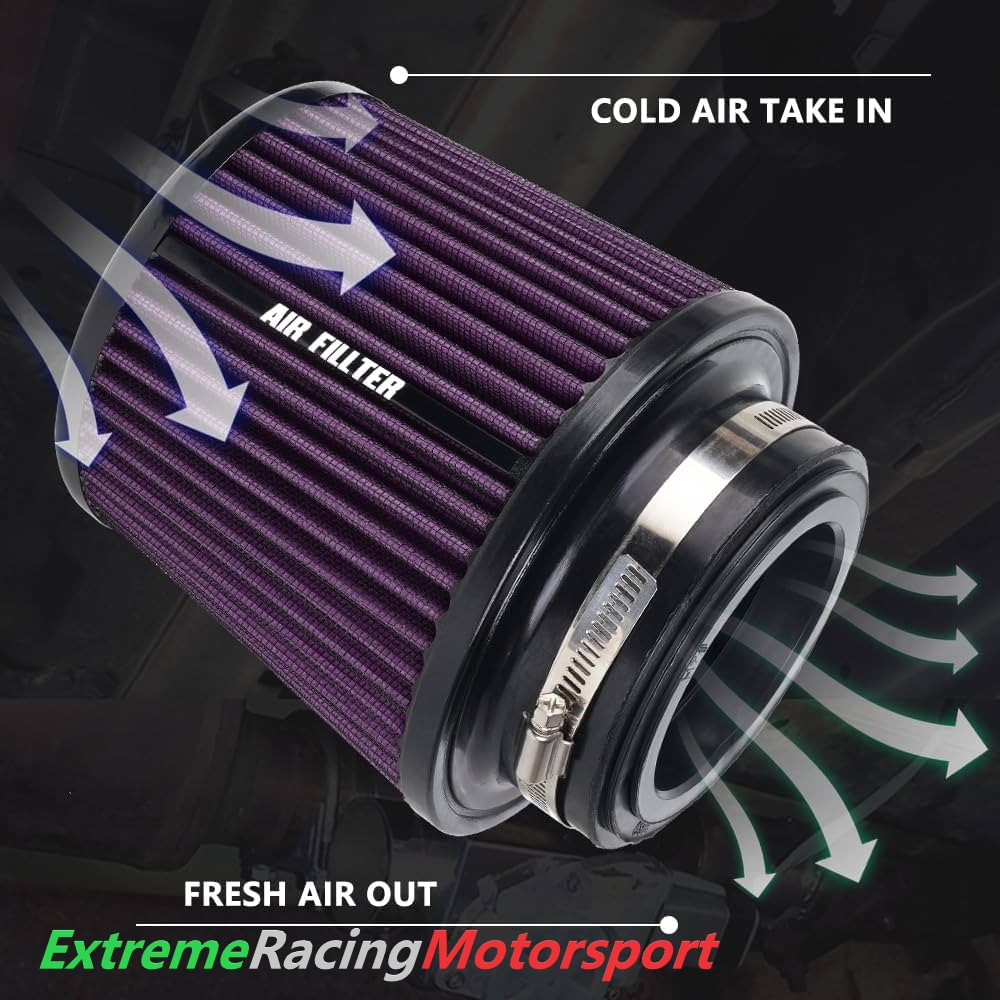 Xtreme Racing Filtri Aria filtro aria aspirazione diretta PURPLE ERM 63 mm viola