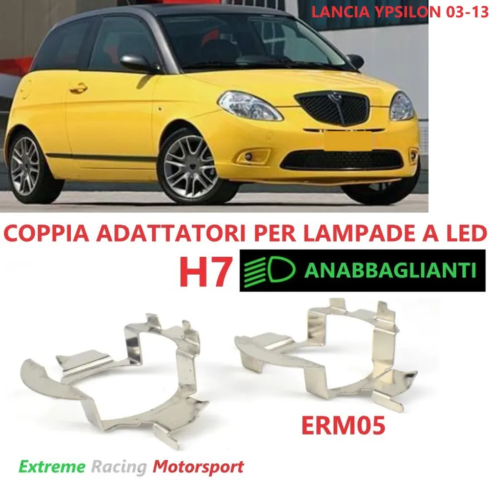 Xtreme Racing Accessori Illuminazione LED Adattatori Portalampade ERM005 H7 Lancia Ypsilon 03-13