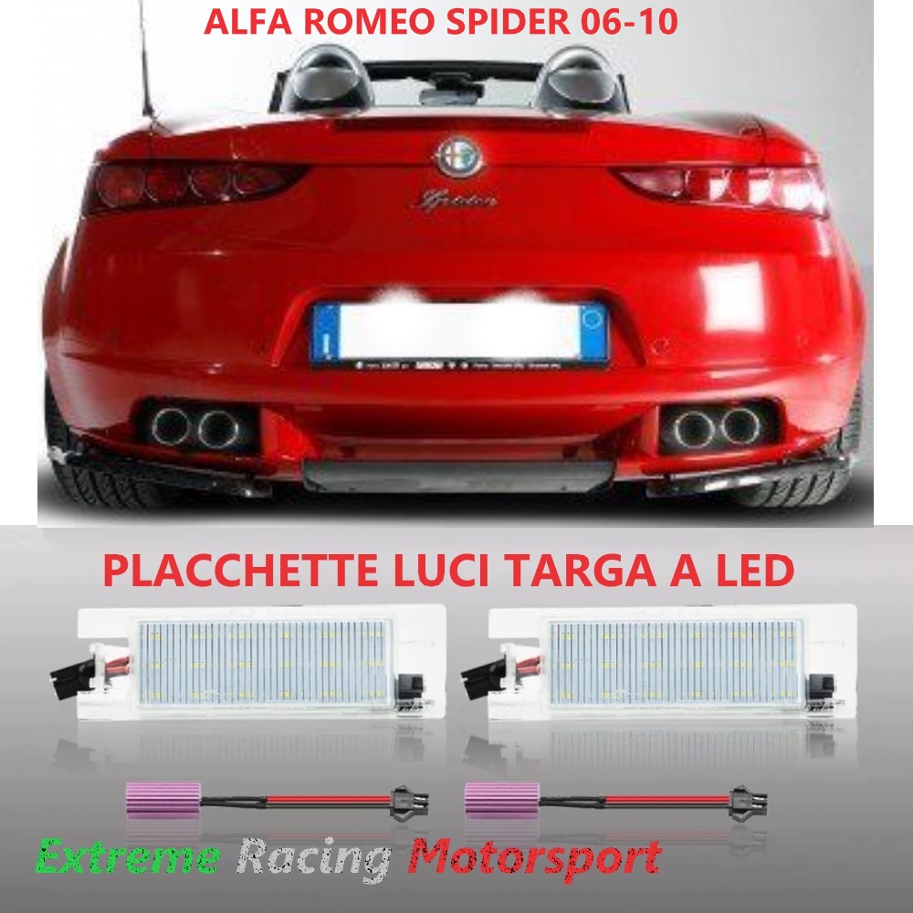 Xtreme Racing Accessori per Illuminazione LED Alfa Romeo Spider 939 06-10 placchette luci targa LED coppia