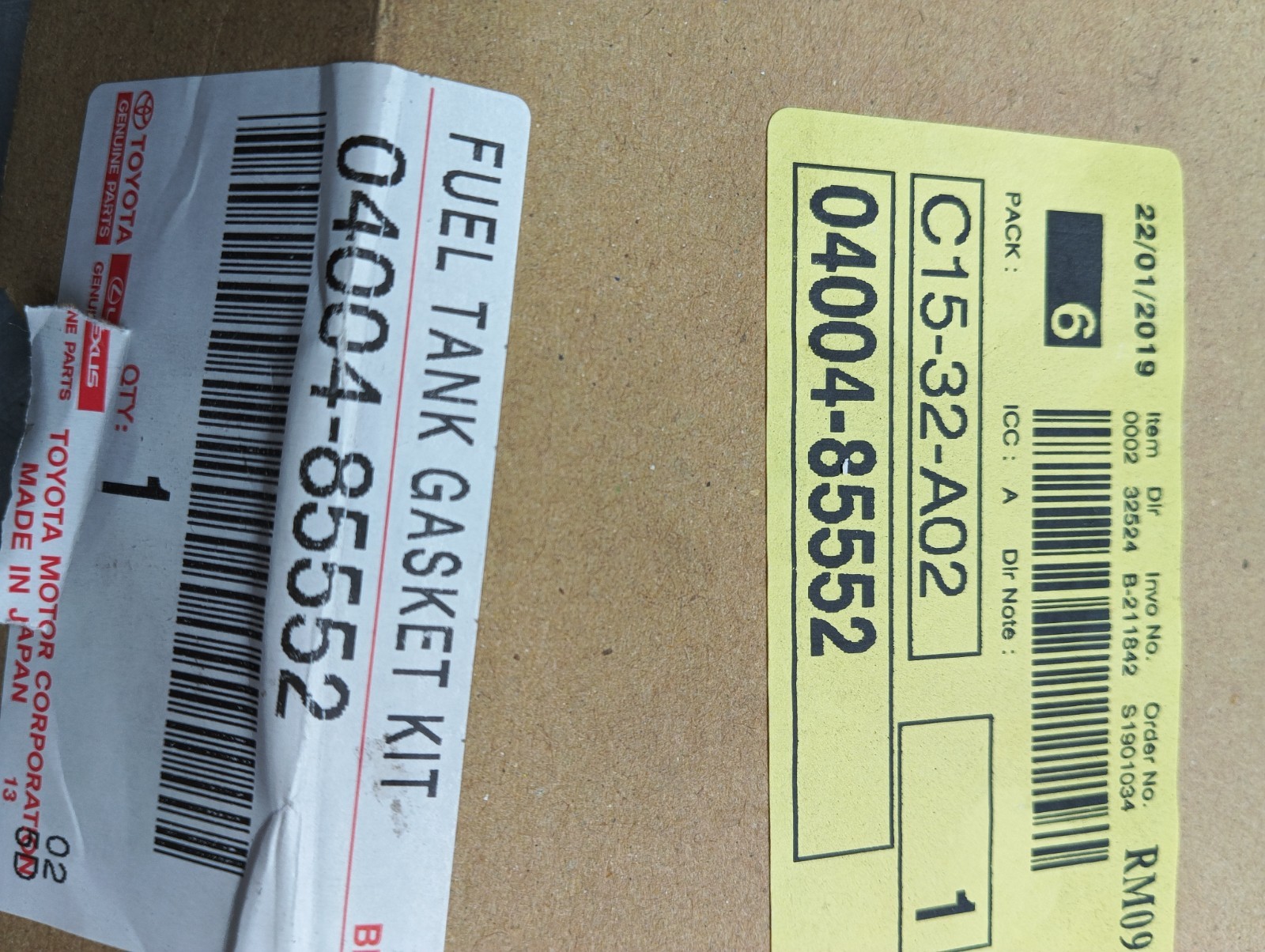 Pomili Alimentazione e scarico Toyota Genuine Parts 04004-85552 guarnizione serbatoio carburante