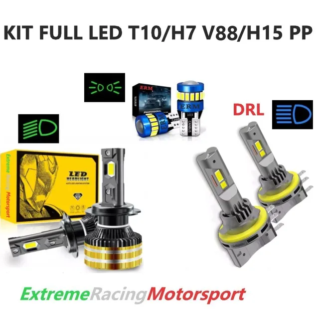 Xtreme Racing Kit Illuminazione LED T10/H7 V88/H15 PP kit lampade 6000K