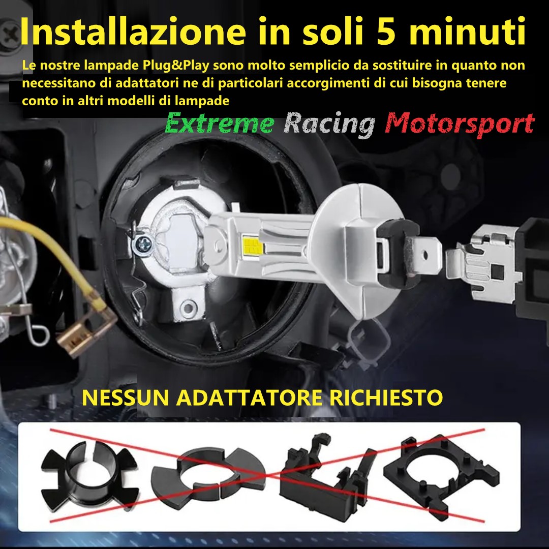 Xtreme Racing Kit Illuminazione LED T10/H1 360° 20K/H1 PP lampade 6000K