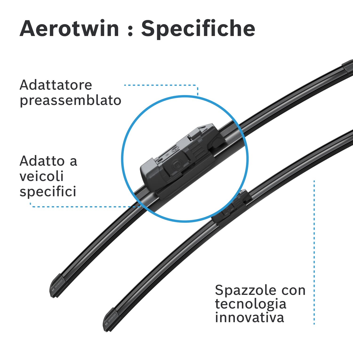 Bosch HCP Spazzole tergicristallo Aerotwin A974S 530/475 mm set anteriore
