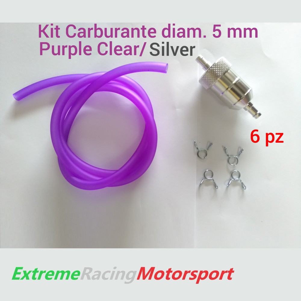 Xtreme Racing Impianto Carburante e Regolatori di Pressione tubo silicone 5×7 mm kit 6 pezzi