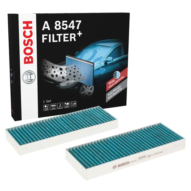 Bosch HCP Filtri 0986628547 filtro abitacolo antibatterico antiodore 2 pezzi