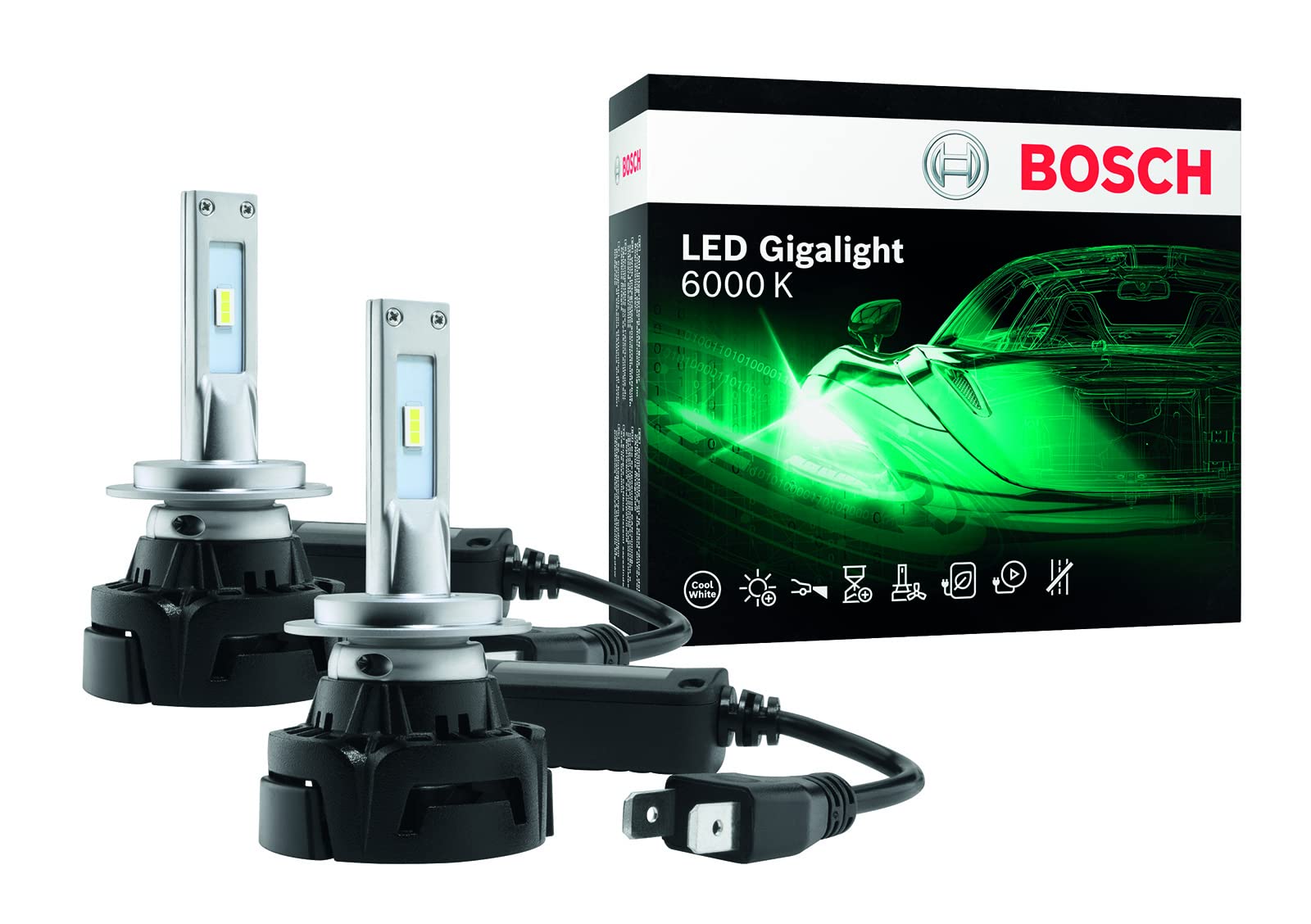 Bosch HCP Lampadine e illuminazione H7 LED Gigalight lampadine 2 pezzi 6000K