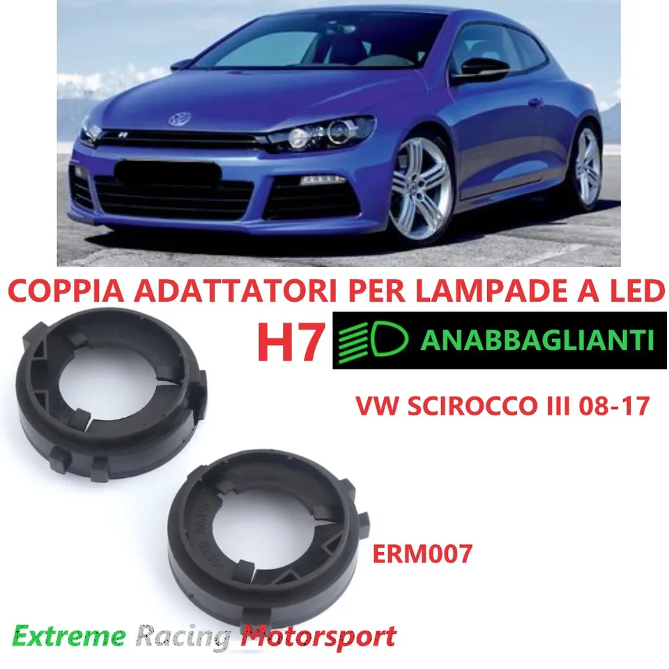 Xtreme Racing Accessori per Illuminazione LED ERM007 adattatori H7 Scirocco III