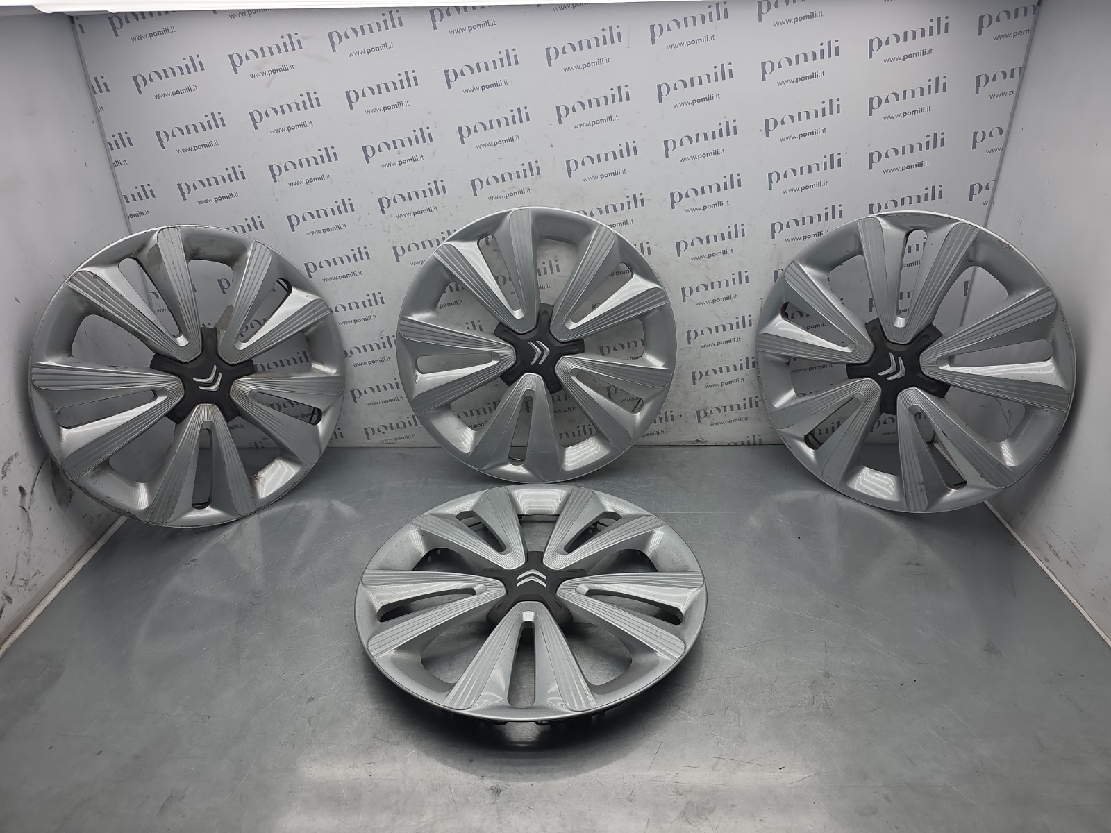 Pomili Altro auto Set 4 borchie coprimozzo Citroen per Raggio 16 usate