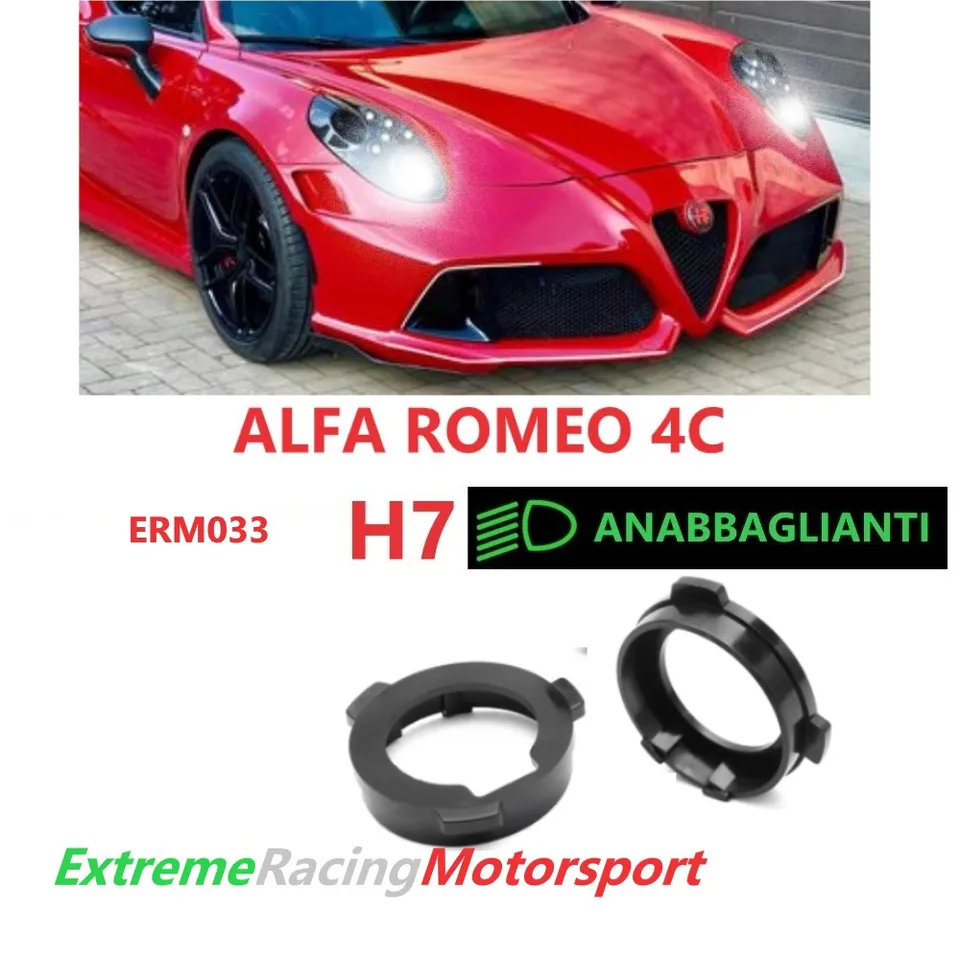 Xtreme Racing Accessori per Illuminazione LED ERM033 adattatori H7 Alfa Romeo 4C