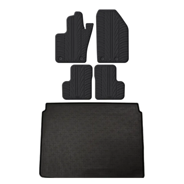 Travall Bundles Fiat 500X tappetini e vasca baule in gomma 2014-2024