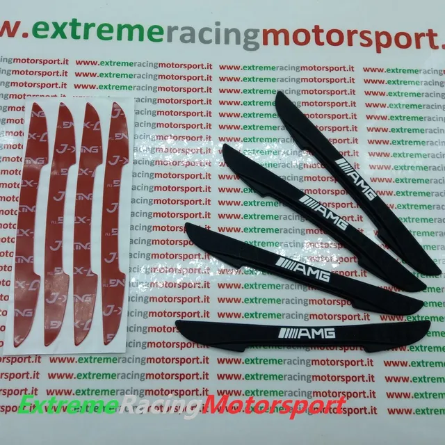 Xtreme Racing Decorazioni Auto e Adesivi Protezione Sportelli antiurto 4 pezzi gomma nera