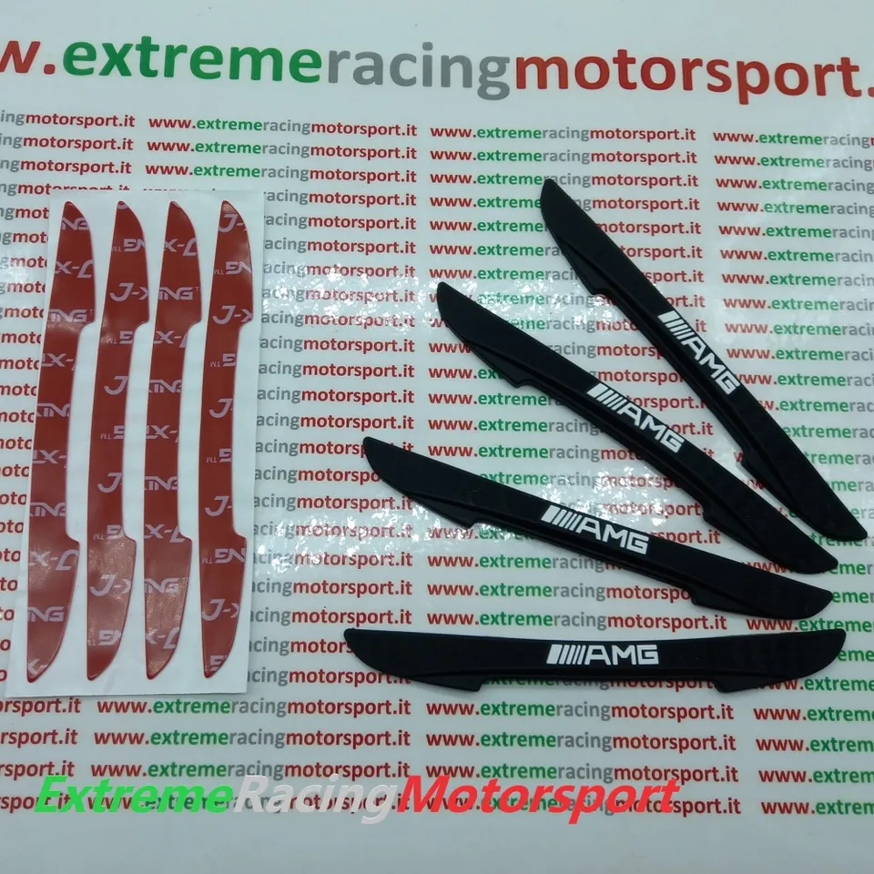 Xtreme Racing Decorazioni Auto e Adesivi Protezione Sportelli antiurto 4 pezzi gomma nera
