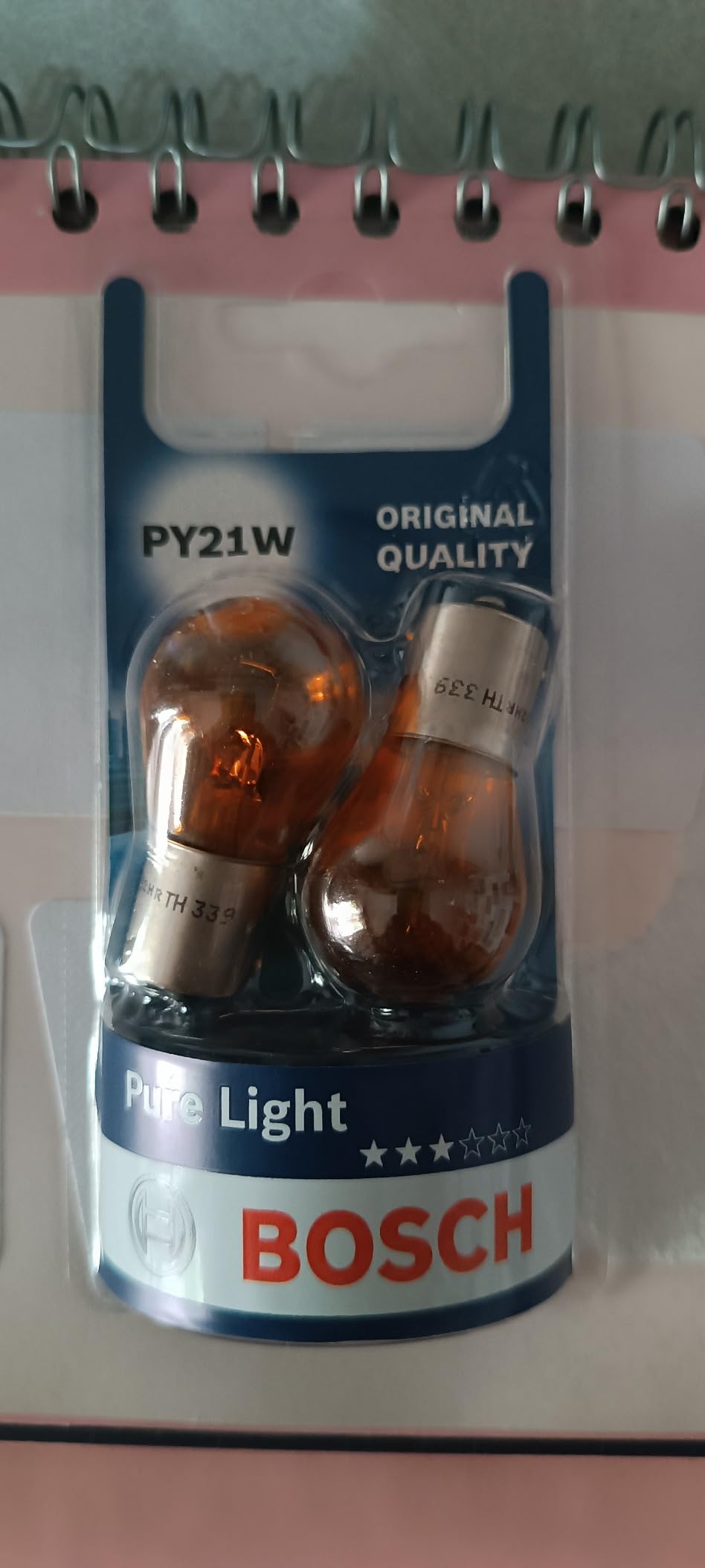 Bosch Lampadine e illuminazione PY21W Pure Light alogene ambra 2 pezzi