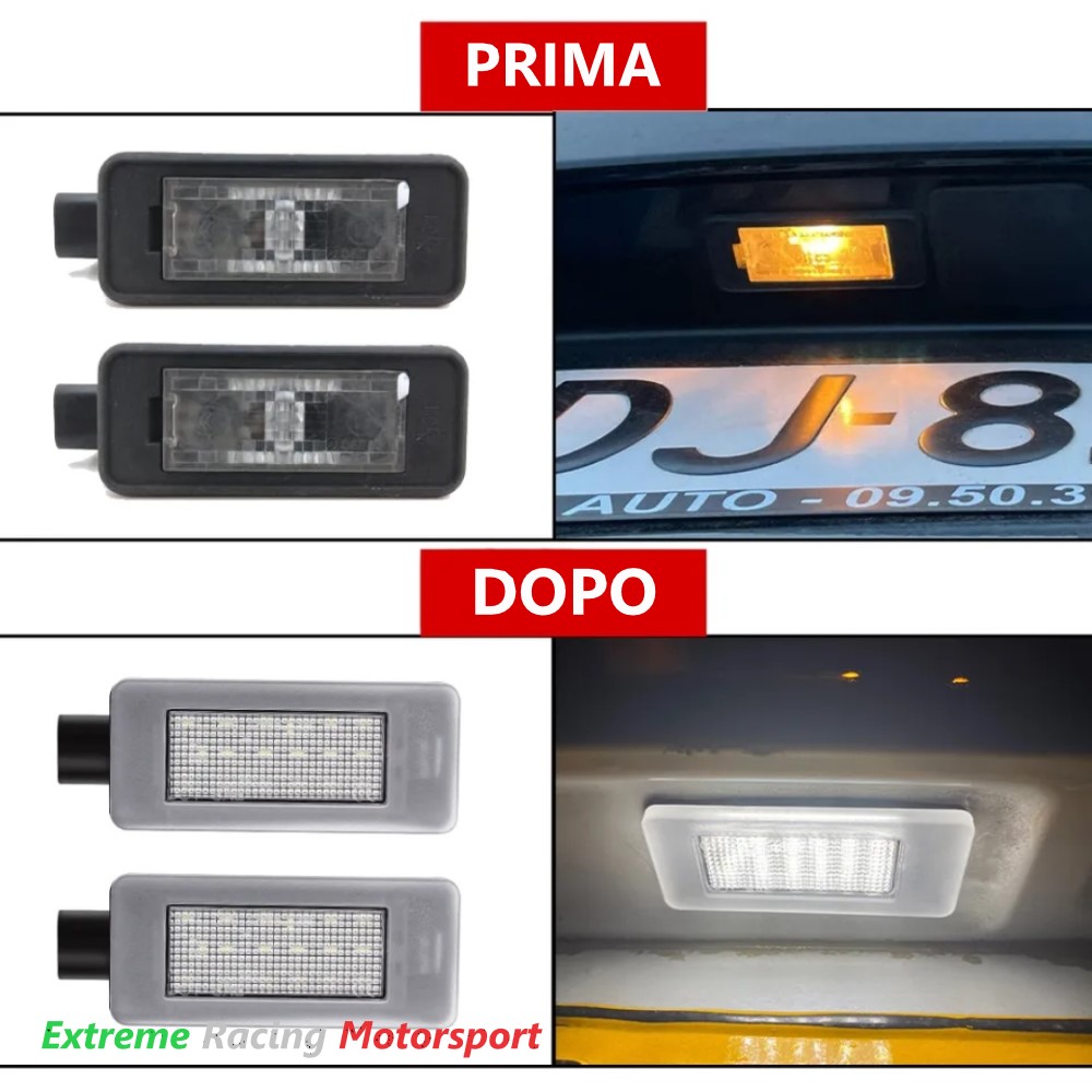 Xtreme Racing Accessori per Illuminazione LED placchette luci targa Citroën C4 Picasso 2013-2017 coppia bianca