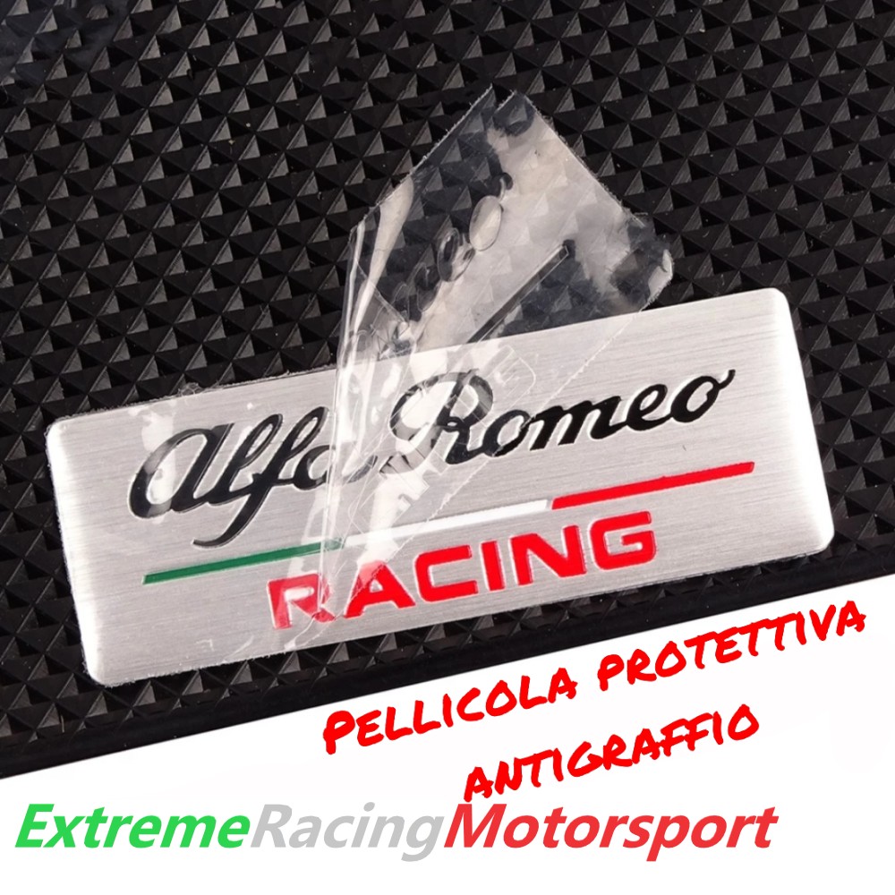 Xtreme Racing Decorazioni Auto e Adesivi Stemma Interno Alfa Romeo Racing adesivo alluminio Silver